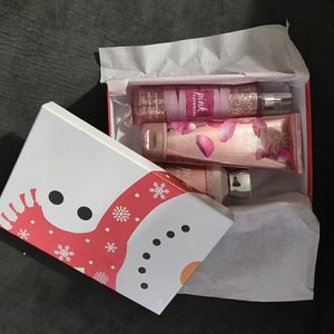 Bath and body works pink cashmere 3 piece set